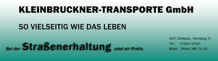 Logo Straßenerhaltung von Kleinbruckner Transporte